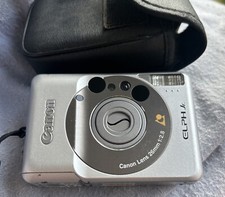 Canon Elph Jr. APS Film Camera W/ 26mm f2.8 Wide Angle Lens Black Not Tested