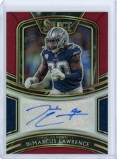 2020 Panini Select Football Red PRizm Autograph #SI-DML DeMarcus Lawrence #53/60