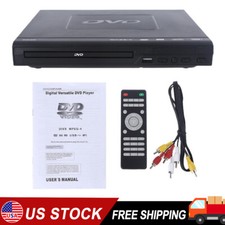 DVD Player All Region Free DVD CD Disc Player AV Output USB Remote Control 60Hz