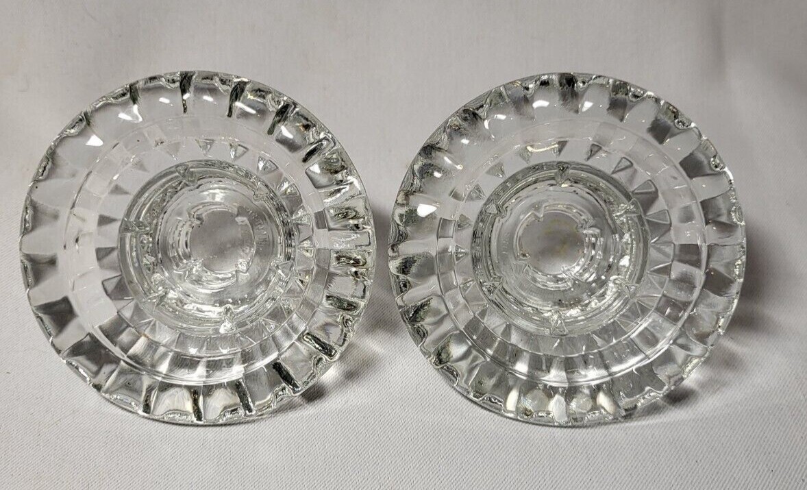 Crystal Candle Holder Votive Candle Holder Set of 2 - 3 1/2" Wide