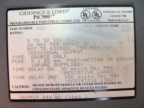 GIDDINGS & LEWIS PiC900 502-03549-02 encoder output module - Picture 2 of 10