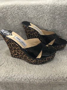 leopard print wedges uk