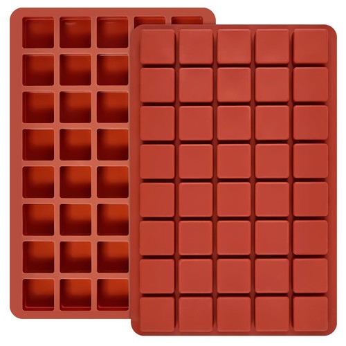 Puyeipt 2 Pack Square Silicone Chocolate Molds 40-Cavity Candy Molds Mini Ice...