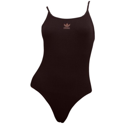 Adidas SS Body Swimsuit Braun Gold Damen Badeanzug Schwimmanzug Einteiler NEU