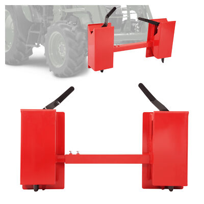 RED Skid Steer Quick Attach Conversion Adapter W/ Adjustable Cross Brace 4000LBS