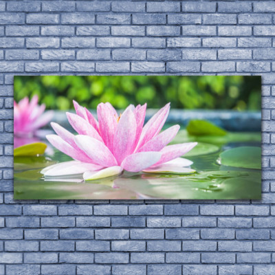 Acrylglasbilder Wandbilder Druck 140x70 Blume Wasser Kunst
