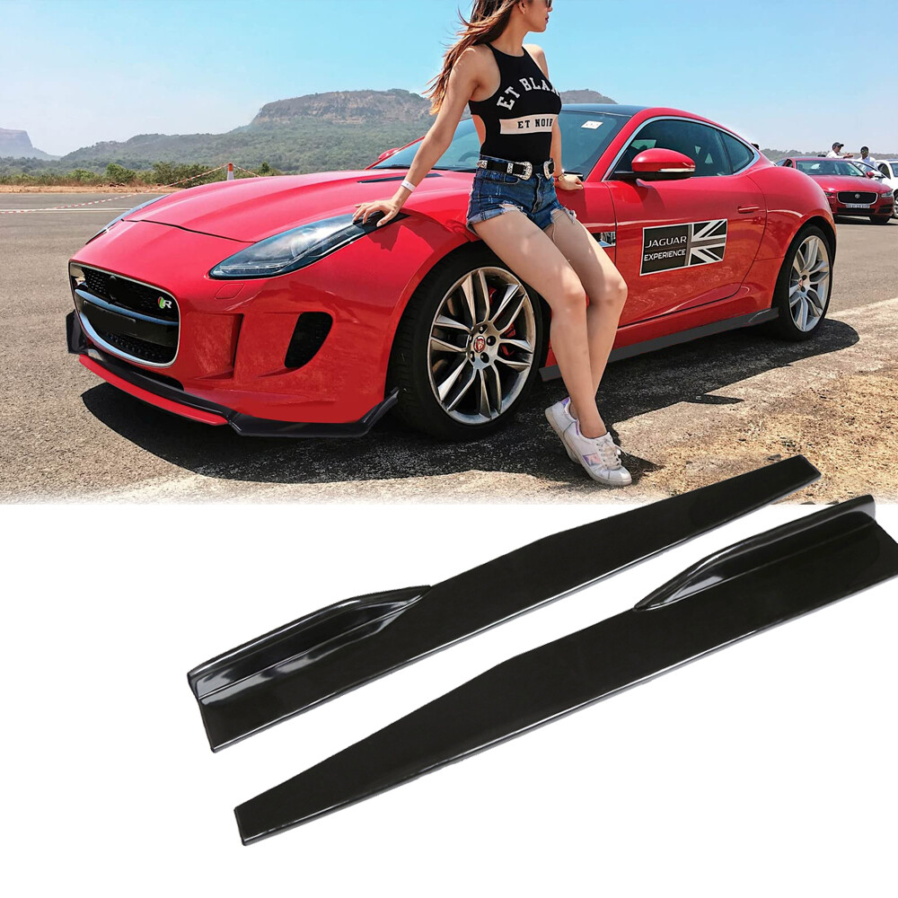 Car Side Skirts Rocker Splitters Diffuser Glossy Black For mazda Maserati