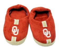 Oklahoma Sooners Size Large Youth Stripe Slippers NEW NCAA Slide Shoes House