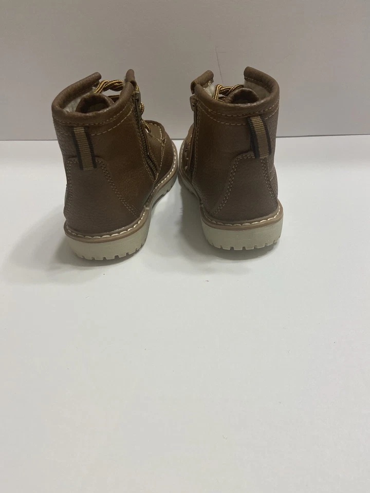 Cherokee Botín Niño Marrón Con Cordones con Cremallera Lateral Niños Talla 8. Excelente estado Foto 4 de 4