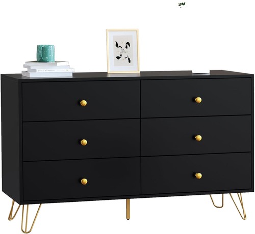 black and gold tall dresser Clarke 5-Drawer Tall Dresser