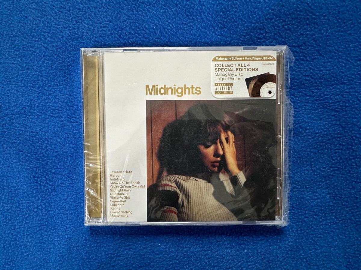 Taylor Swift Midnights Mahogany CD Signed with Heart | eBay
