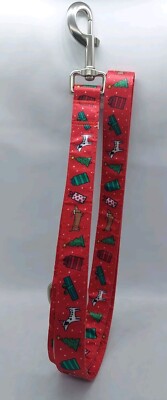 Merry & Bright 4 Ft. Holiday Red Dog Leash Presents, Trees, Dogs