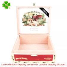 Brick House Corona Empty Wood Cigar Box 7" x 6" x 2.5"