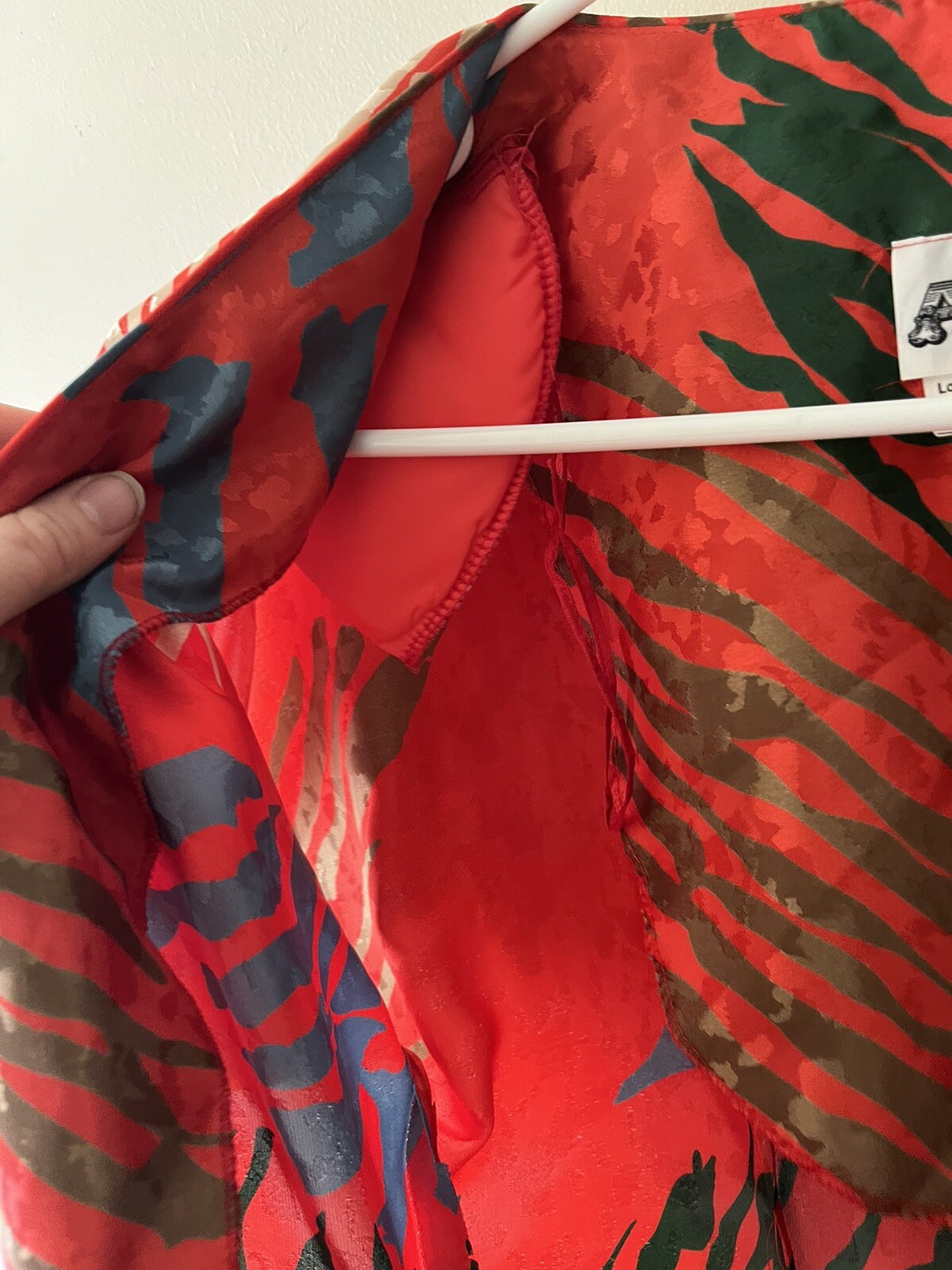 Vintage Act 1 New York Wrap Around Dress Red Colo… - image 9