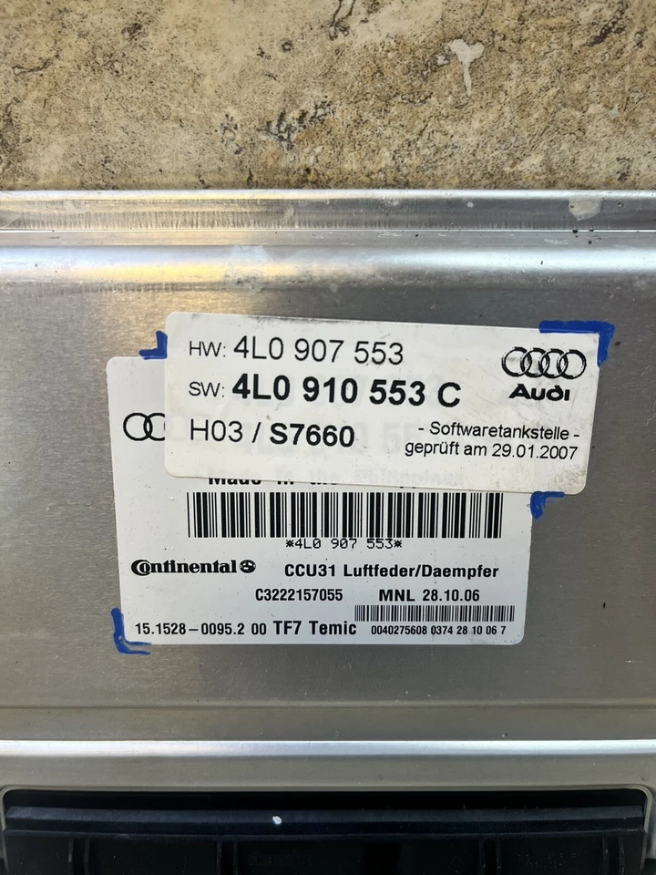 Audi Q7 2007-2009 4L suspensión adaptativa ECU 4L0910553C 4L0907553 4L0 907 553 C Foto 2 de 4