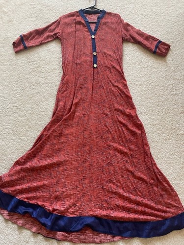 Women Bollywood Stitched Cotton blend Rayon Kurti dress Long Gown Multi color