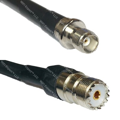 RFC400 TNC FEMALE to SO239 UHF Female Coaxial RF Cable USA-Ship Lot