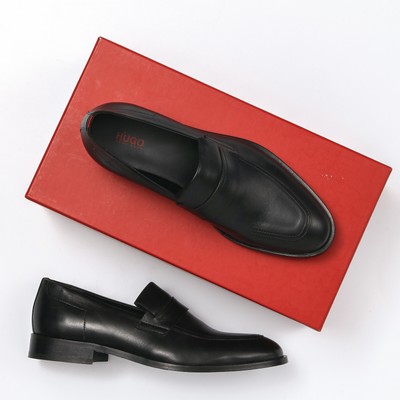 hugo boss leather loafers