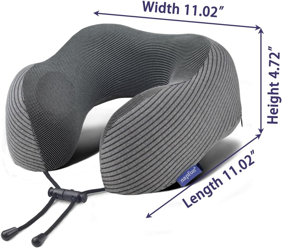 Ultra-Comfy Memory Foam Travel Neck Pillow for Airplanes