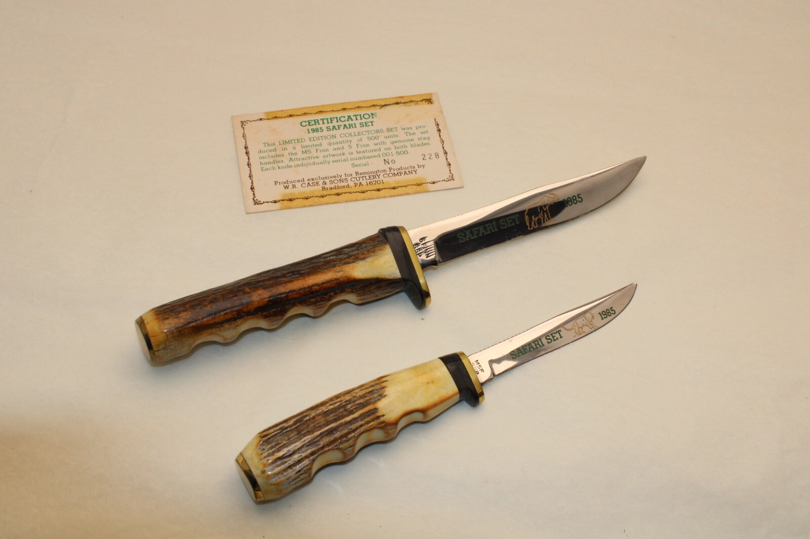 Vintage 1985 Case Knife Limited Edition Safari Set 228 of 500 w
