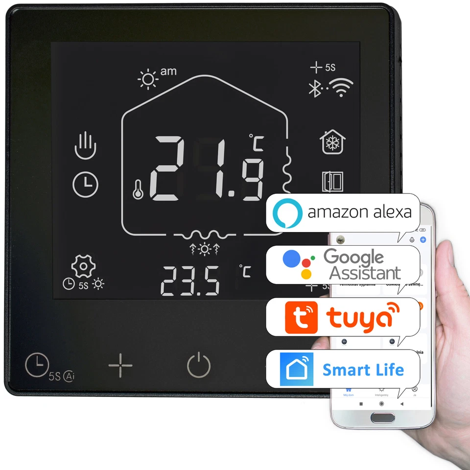 Thermostat Fußbodenheizung WIFI Wasser / Bodenmatte stellantrieb Speicherheizung - Bild 2 von 4