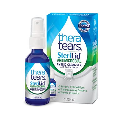TheraTears SteriLid Eyelid Cleanser 2 Fl Oz Hypochlorous Acid Eye Wash