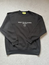 Nasty Gal Black Oversized Slogan Sweatshirt Size Small