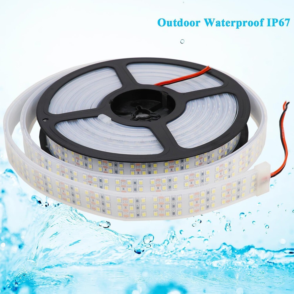 Super Bright 3-Row 2835 LED Strip Lights – 360 LEDs/m, 16.4ft, 12V/24V Flexible Tape