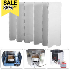 Stove Wind Shield 9-12Plates Foldable Outdoor Camping Cooker Gas Picnic Screen