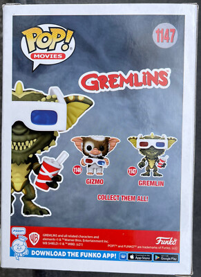 Funko Pop! Movies Gremlins #1147 GREMLIN 3D Glasses Drink Vinyl Figure - View #6