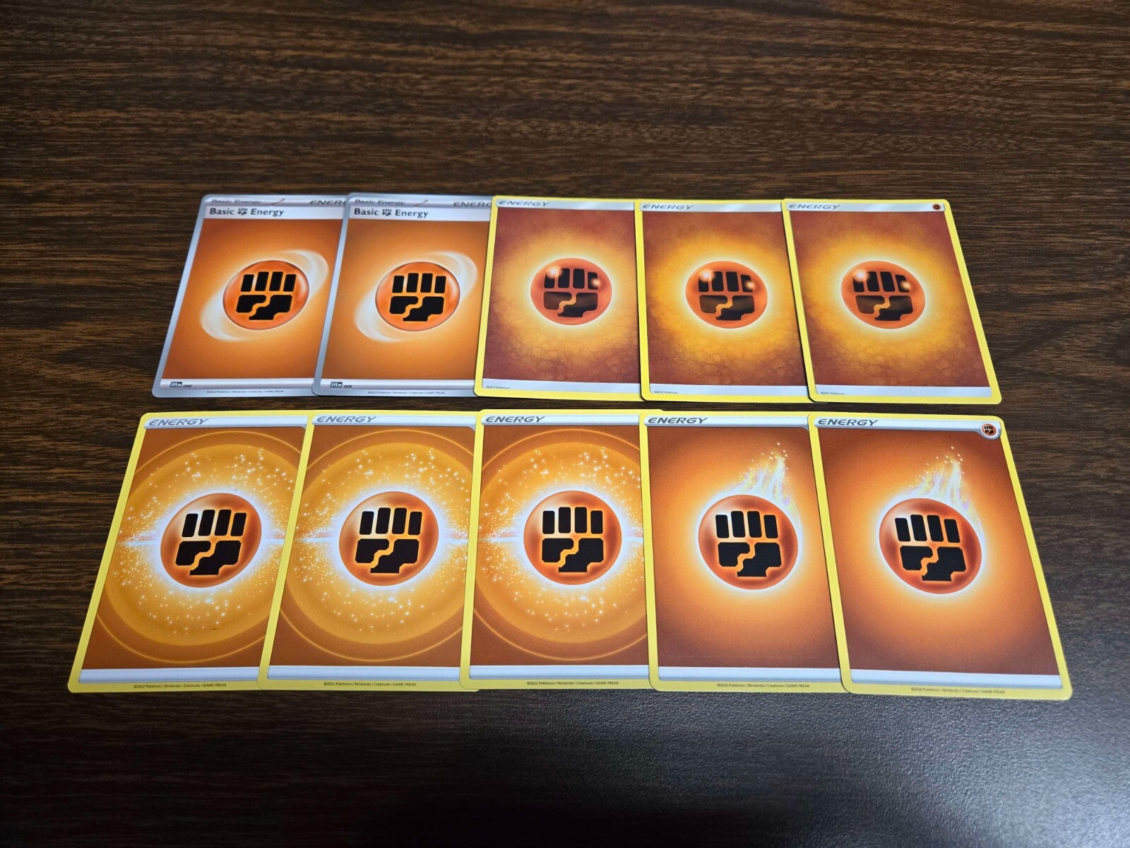 Pokemon Fighting Energy Cards (10 cards)