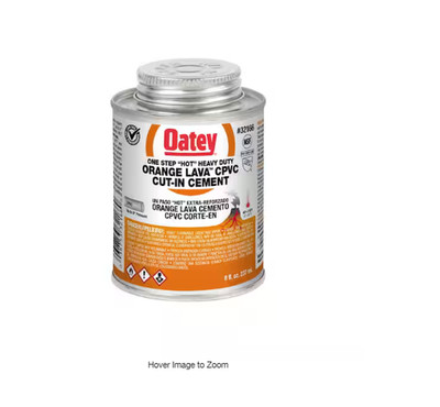 Orange Lava 8 Oz. Heavy-Duty Orange CPVC Cement