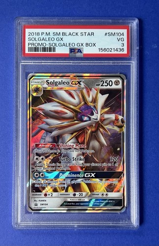 Solgaleo-GX graded PSA 3 for sale on eBay