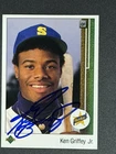 1989 Upper Deck - Star Rookie Ken Griffey Jr #1 (RC). Card Autographed NM
