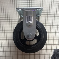 Strongway 6in. Heavy-Duty Rubber Rigid Caster, 660-Lb. Capacity (set Of 4)