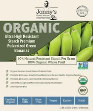 Organic Ultra High Resistant Starch Premium Green Banana Flour | on Average [10X