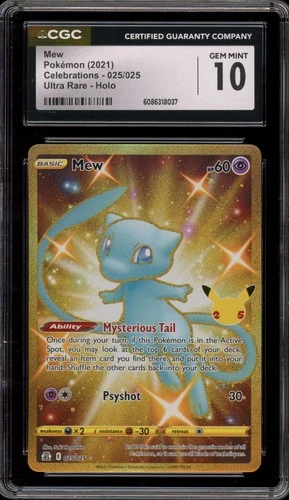 Pokemon Mew Celebrations Full Art #025 CGC 10 Gem Mint