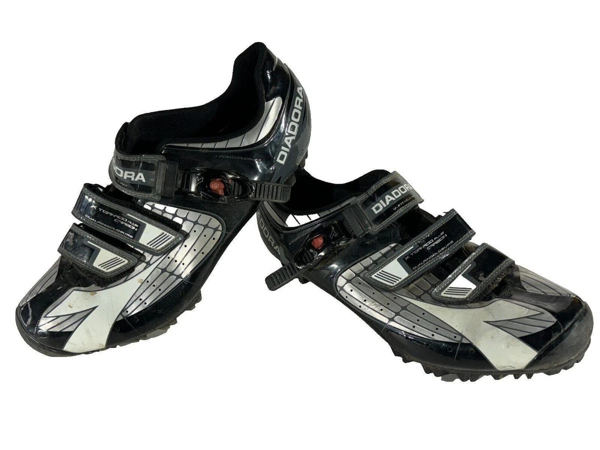VTG Diadora Chili Men Mountain Bike Shoes Black Silver EUR 45 SPD Cleats MTB Y2K Andrew Welch | Diadora X-Country MTB Shoes main image 4