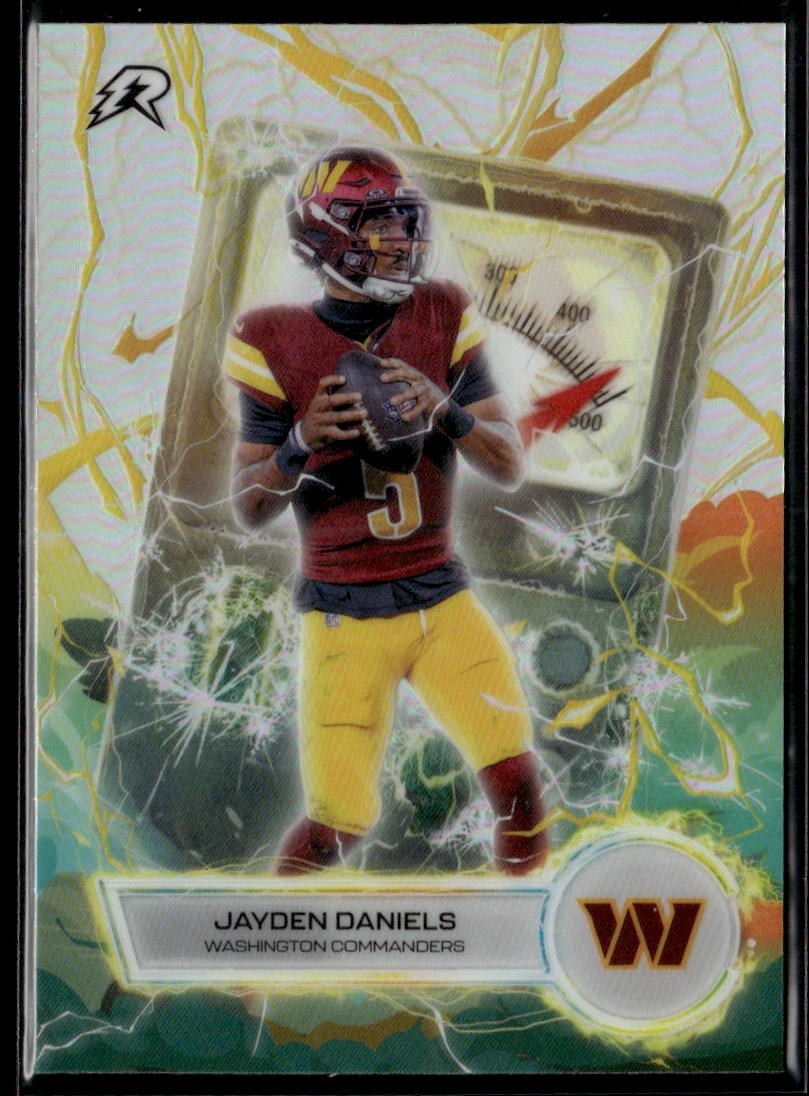 2025 Topps Resurgence #98 Jayden Daniels High Voltage Refractor