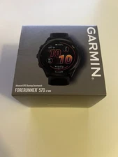 Garmin Forerunner 570 Watch 47mm Slate Grey/Translucent Black Silicone,NEW