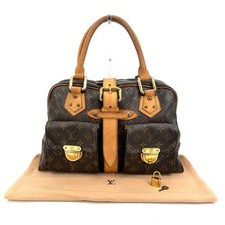 LOUIS VUITTON Monogram Manhattan GM Hand Bag M40025 Authentic