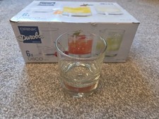 Set of 6 X Original Durobor Disco Old Fashioned Tumbler Glasses 