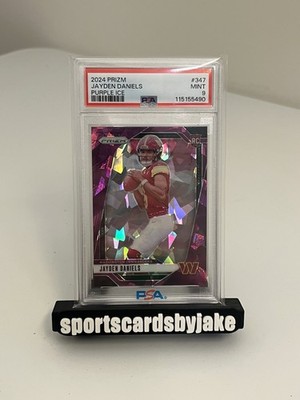 2024 Panini Prizm - Rookies Jayden Daniels #347 Purple Ice Prizm /225 (RC)