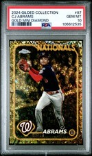 2024 TOPPS GILDED COLL GOLD MINI DIAMOND #87 CJ ABRAMS 10/50 PSA 10