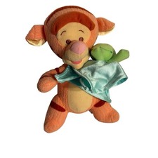 Disney 2005 My First Tigger Plush Toy By Fisher Price W/Green Frog  Blanket 10  