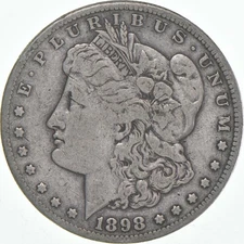 VG/F 1898-S Morgan Silver Dollar (1 coin)