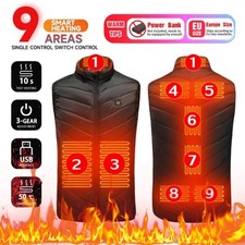 Unisex Heating Jacket Men Electric Heating Vest USB Charging Heated Body Warm