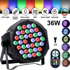 DJ Disco Party Stage Light 36W 36LED RGB DMX Beam Lights KTV Show PAR Lighting