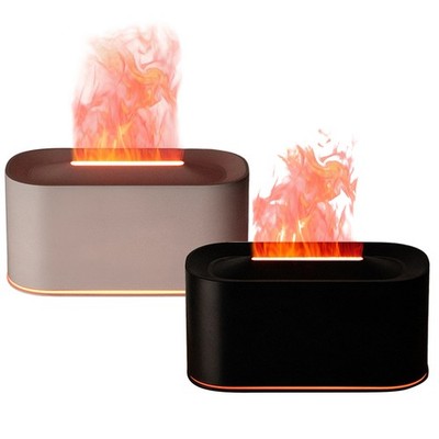 220ml Flame Diffuser Aromatherapy Machine with 7 Color LED Lights Scent~