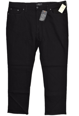 Lucky Brand Men's 329 Classic Straight Denim Jeans Black 46x34 Cotton Zip NEW